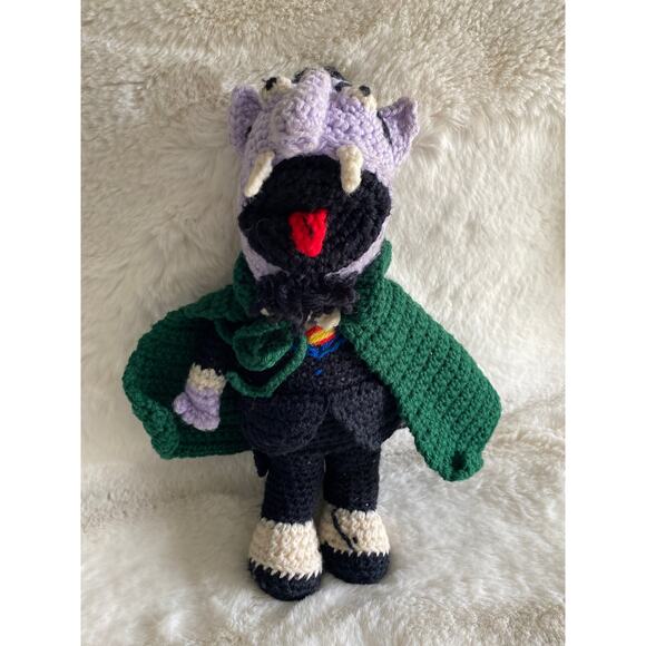 Handmade Crocheted‎ Sesame Street’s Count Von Count Doll... 123 ah, ah, ah - Picture 1 of 9